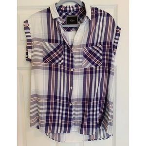 Rails Whitney Top in White and Purple